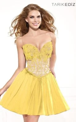 Tarik Ediz 90378 Dress -THE DRESS WARE HOUSE tarik ediz 90378 yellow 3cbf6430 0d62 488b a592 6234672f976f